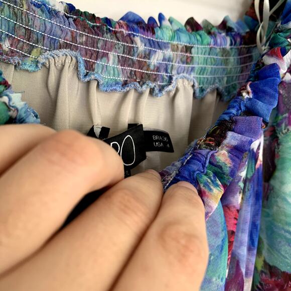 PatBo Blossom Off The Shoulder Dress Violet Womens Small New with Tags - Picture 15 of 16